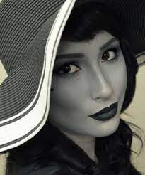 halloween film noir makeup black and white