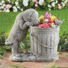 Ping Dog Decorative Garden Planter