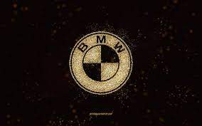 bmw glitter logo black background