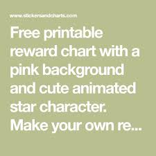 Free Printable Reward Chart With A Pink Background And Cute