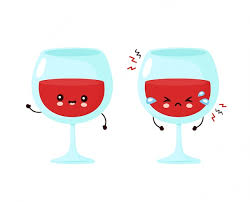 Cute Happy Smiling Wine Glass Cartoon