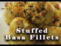 delicious stuffed basa fillets baked