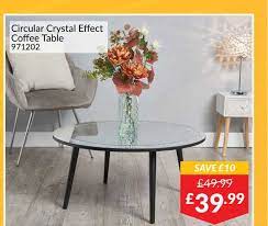 Circular Crystal Effect Coffee Table
