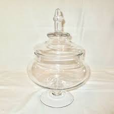 apothecary jar with lid large clear