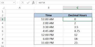 convert excel time to decimal hours
