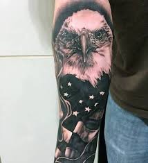 American flag tattoo done in black and white style will give it a unique look and meaning. 20 American Tattoos Which Represent Patriotism Brainy Readers