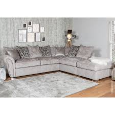 flair coco truffle fabric corner sofa