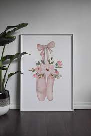 Watercolour Ballet Pointe Shoes With
