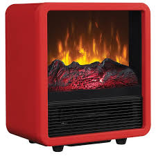 Duraflame electric freestanding infrared quartz fireplace stove, red. Duraflame Cfs 300 Red Red Portable Personal Electric Space Heater Cube With Electric Fireplace Overstock 10673824