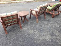 Vintage Redwood Deck Patio Furniture 5