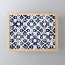 Blue Ceramic Tiles Framed Mini Art