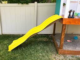 Our Diy Playhouse The Slide Climbing
