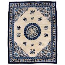 proantic large chinese wool rug 20th
