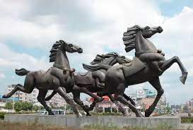 Outdoor Bronze Running Horse Statues