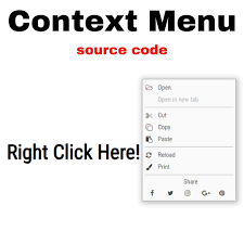 custom right context menu