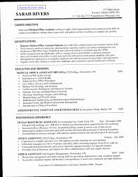 Medical Assistant Resume Objective Examples Jh6b Administrative