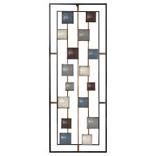 Small Squares Framed Metal Wall Panel