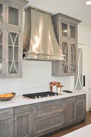 Seeded Glass Cabinet Doors On Gray
