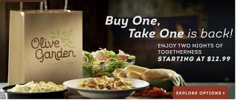olive garden one entree get one to