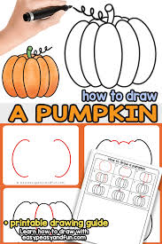 3 how to draw pumpkin. How To Draw A Pumpkin Easy Peasy And Fun