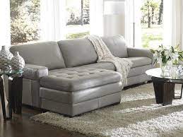 Havertys Gray Couch Leather Sofa