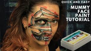 mummy face paint tutorial
