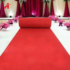 red plain exhibition outdoor carpet for
