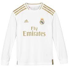 Shop the new real madrid away jersey: Real Madrid Home Shirt 2019 20 Long Sleeve Kids
