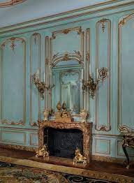 French Wall Paneling Blue And Cream