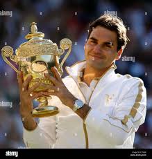 Roger Federer Tennis de Wimbledon - Finale simple hommes Londres,  Angleterre - 05.07.09 Photo Stock - Alamy