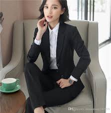 2019 2018 Formal Ladies Office Ol Uniform Designs Women Elegant Dark