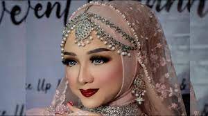 cara pasang hijab pengantin india