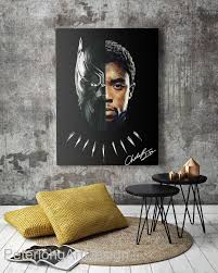 Chadwick Boseman Canvas Art Black