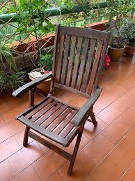 2 Teak Garden Chairs With Recline