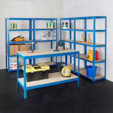 If you need something portable, all of our heavy duty workbenches are designed to accept casters. 4x Garage Shelving Units Adjustable Workbench Storage Kit Shelving From Bigdug Uk