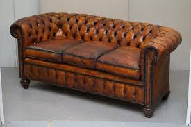 Whisky Brown Leather Chesterfield Club