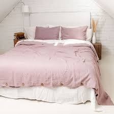 dusty rose linen bedding set king