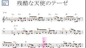 残酷な天使のテーゼ（高橋洋子）新世紀エヴァンゲリオン 原曲key=E♭固定ド読み／ドレミで歌う楽譜【コード付き】 - YouTube