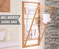 Wooden Wall Mounted Drying Rack For