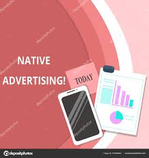 Handwriting Text Native Advertising Concept Meaning Online