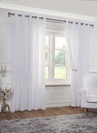 aalia voile white lined eyelet curtains