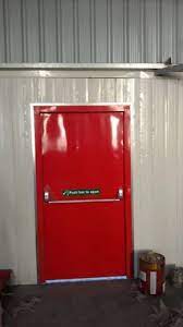 double fire resistant doors powder coated