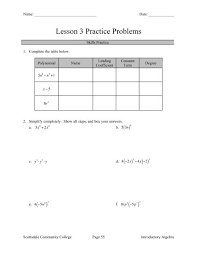 Lesson 3 Practice Problems Scottsdale