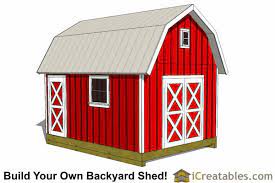 10x16 Gambrel Barn Shed Plans 10x16