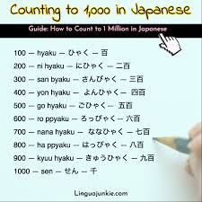 How To Count To 1 Thousand 1 Million In Japanese