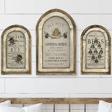 Bee Arch Wall Art Set Of 3 Antique