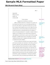 Sample Mla Formatted Research Paper Pdf Phsgradproject