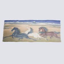 horse printed pashmina shawl