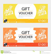 Gift Voucher Coupon Template With Flat Design Stock
