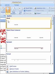 Word 2007 Working With Headers And Footers